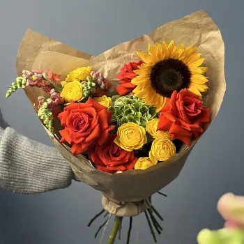 Сборный букет Осеннее солнце