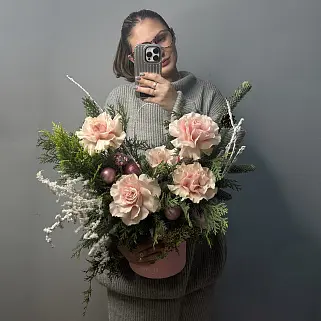 Зимняя композиция Пинк M