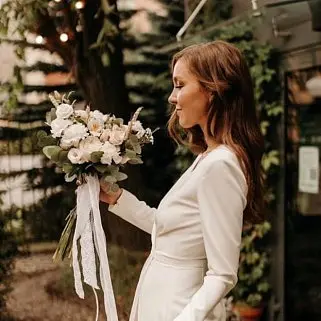 Полевой свадебный букет невесты #2