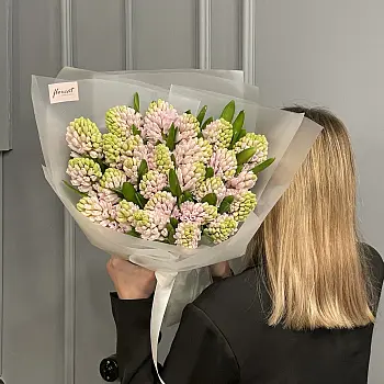 Букет из 25 розовых гиацинтов