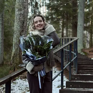 Зимний букет Снеговик