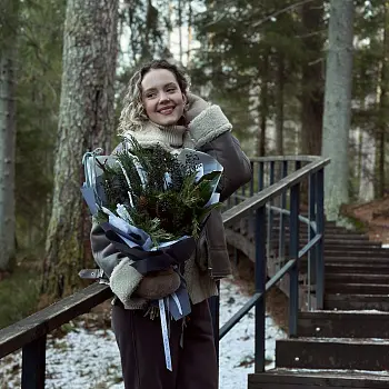 Зимний букет Снеговик