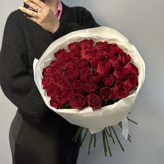 Букет из 35 красных роз 50см (Кения)