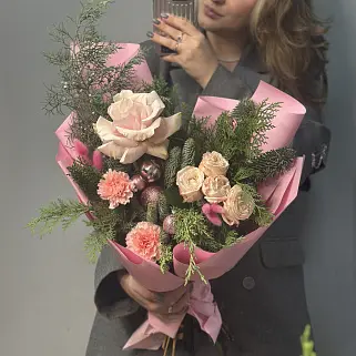 Зимний букет Pinky S