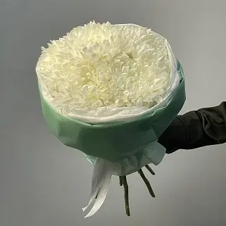 Букет из 7 белых хризантем