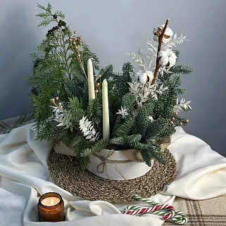 Зимняя коробочка Вечер у камина L