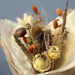 Букет сухоцветов Теплая осень