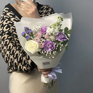 Сборный букет Лиловый S