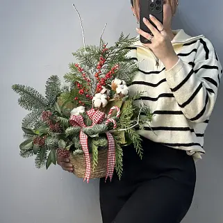 Зимняя композиция Merry Christmas