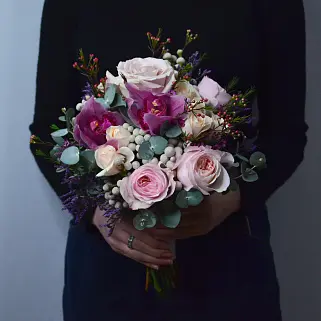 Свадебный букет невесты с орхидеей #1