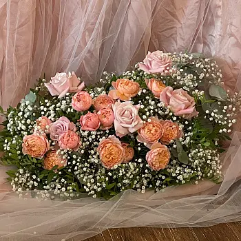 Розово-персиковая композиция #1