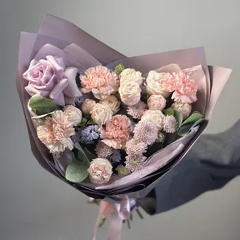 Сборный букет Лиловый комплимент S