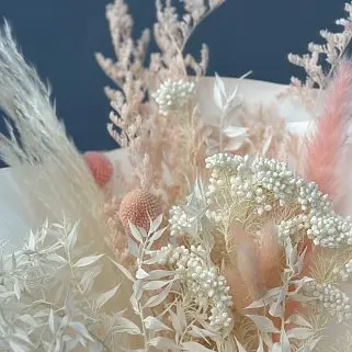 Букет сухоцветов Клубничный пломбир