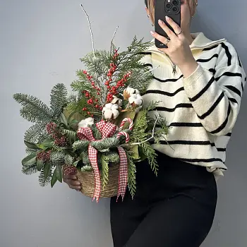 Зимняя композиция Уютное Рождество