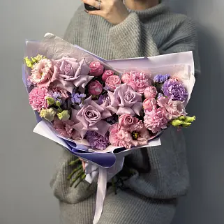 Сборный букет Сиреневый L