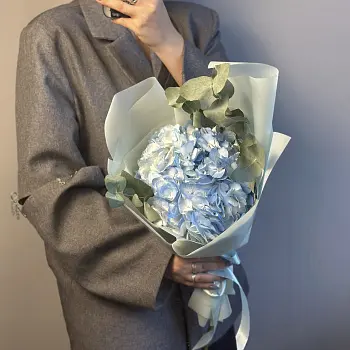 Букет голубой гортензии
