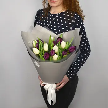Букет из 15 тюльпанов (микс)
