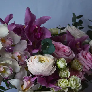 Букет в шляпной коробке Завтрак у Тиффани