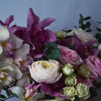 Букет в шляпной коробке Завтрак у Тиффани