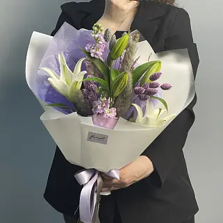 Сборный букет Сиреневый туман