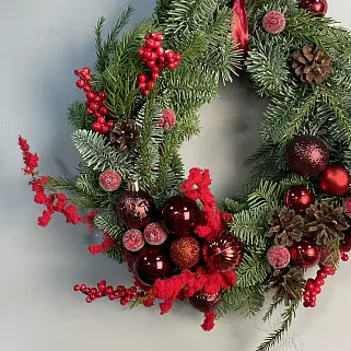 Алый венок S