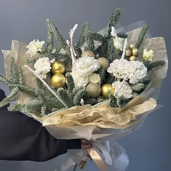 Кремовый зимний букет