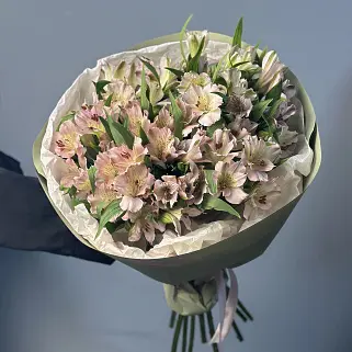 Букет из 11 розовых альстромерий