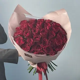 Букет из 35 красных роз 40см (Кения)