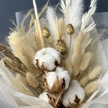 Букет сухоцветов Ванильный чизкейк