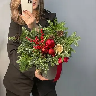 Зимняя композиция Santa Claus M