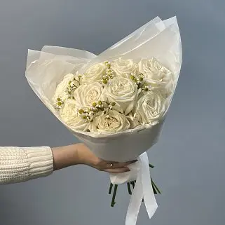 Дуо-букет роз Playa Blanca и матрикарии М