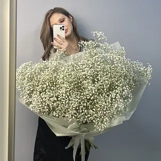 Букет из 25 веточек гипсофилы