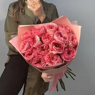 Букет пионовидных роз Pink Expression М