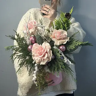 Зимняя композиция Пинк S