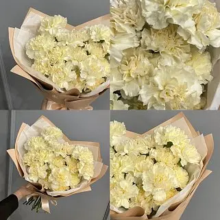 Букет из 15 лимонных гвоздик