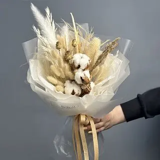 Букет сухоцветов Ванильный чизкейк