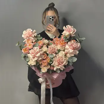 Букет в коробке Розовое облако