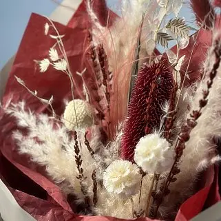 Букет сухоцветов Рубиновый