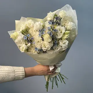 Дуо-букет эустомы и твидии L