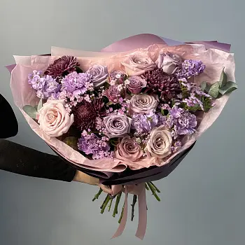 Сборный букет Сиреневая осень L