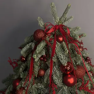 Ёлочка с алым декором M