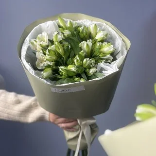 Букет из 7 белых альстромерий