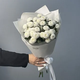 Букет из 5 кустовых хризантем Coconut