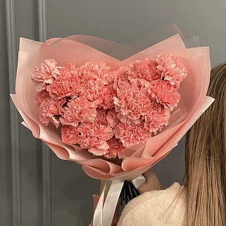 Букет из 25 розовых гвоздик