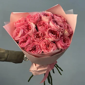 Букет пионовидных роз Pink Expression М