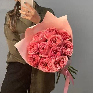 Букет пионовидных роз Pink Expression S