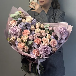 Сборный букет Лиловый комплимент L
