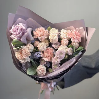 Сборный букет Лиловый комплимент S