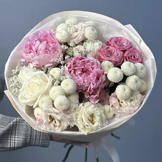 Сборный букет Малиновый чизкейк M