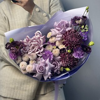 Сборный букет Сиреневая осень M